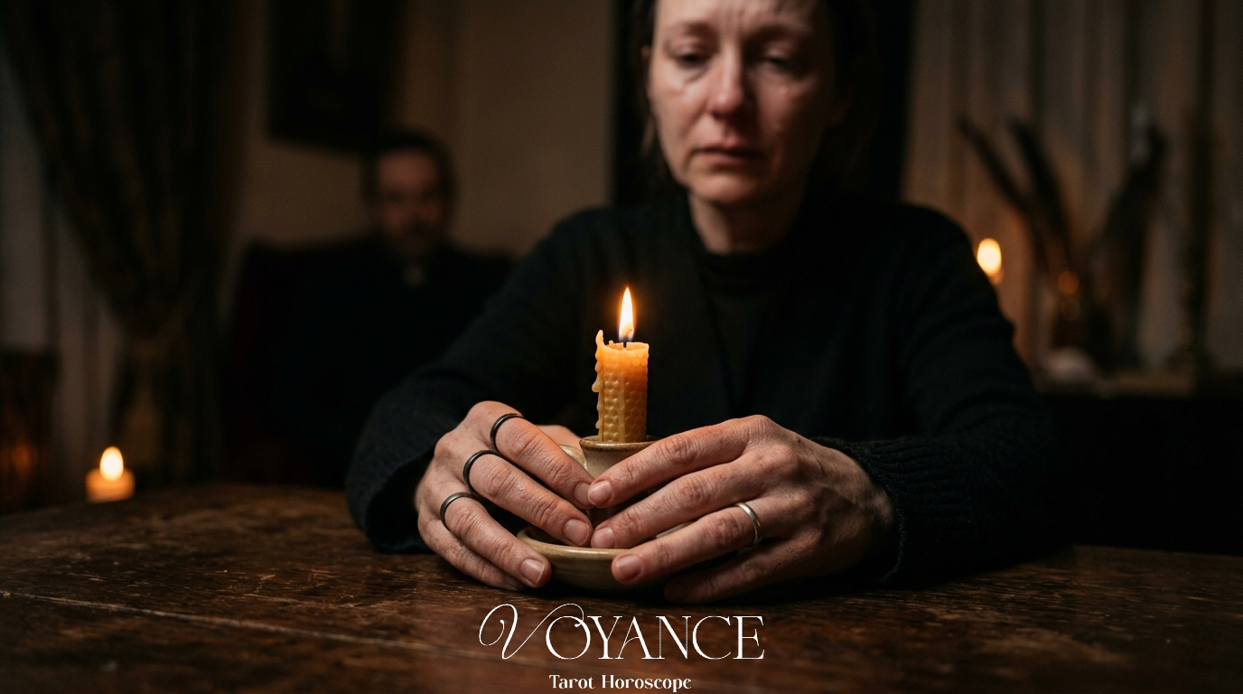 Médium et deuil : comment une séance peut aider 3 Mains qui tiennent une bougie allumée dans la pénombre