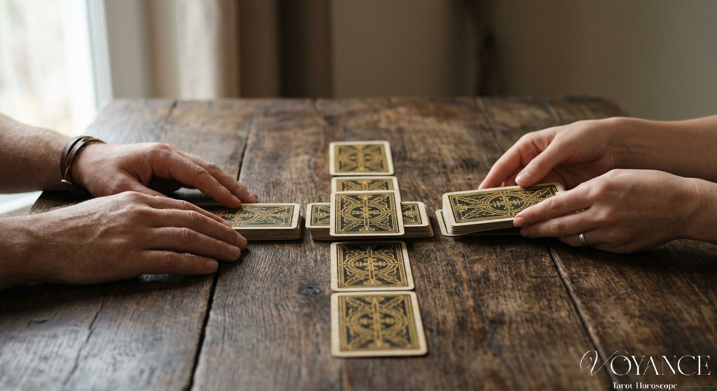 Tarologue professionnel en consultation de tarot — lecture contextuelle
