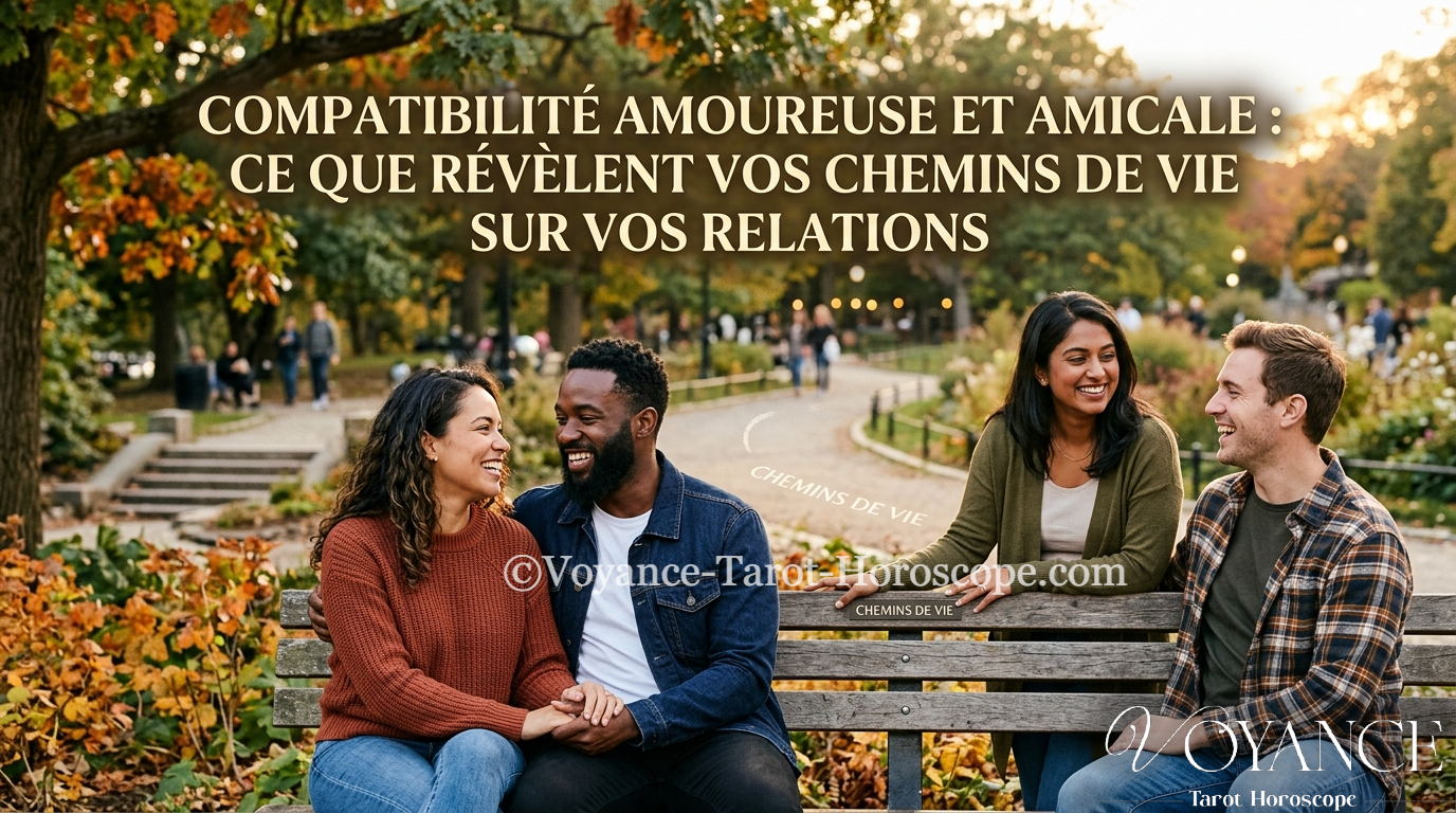 Compatibilité des chemins de vie : amour et amitié en numérologie 3 roue des neuf chemins de vie et triangles d'affinités, compatibilité en numérologie