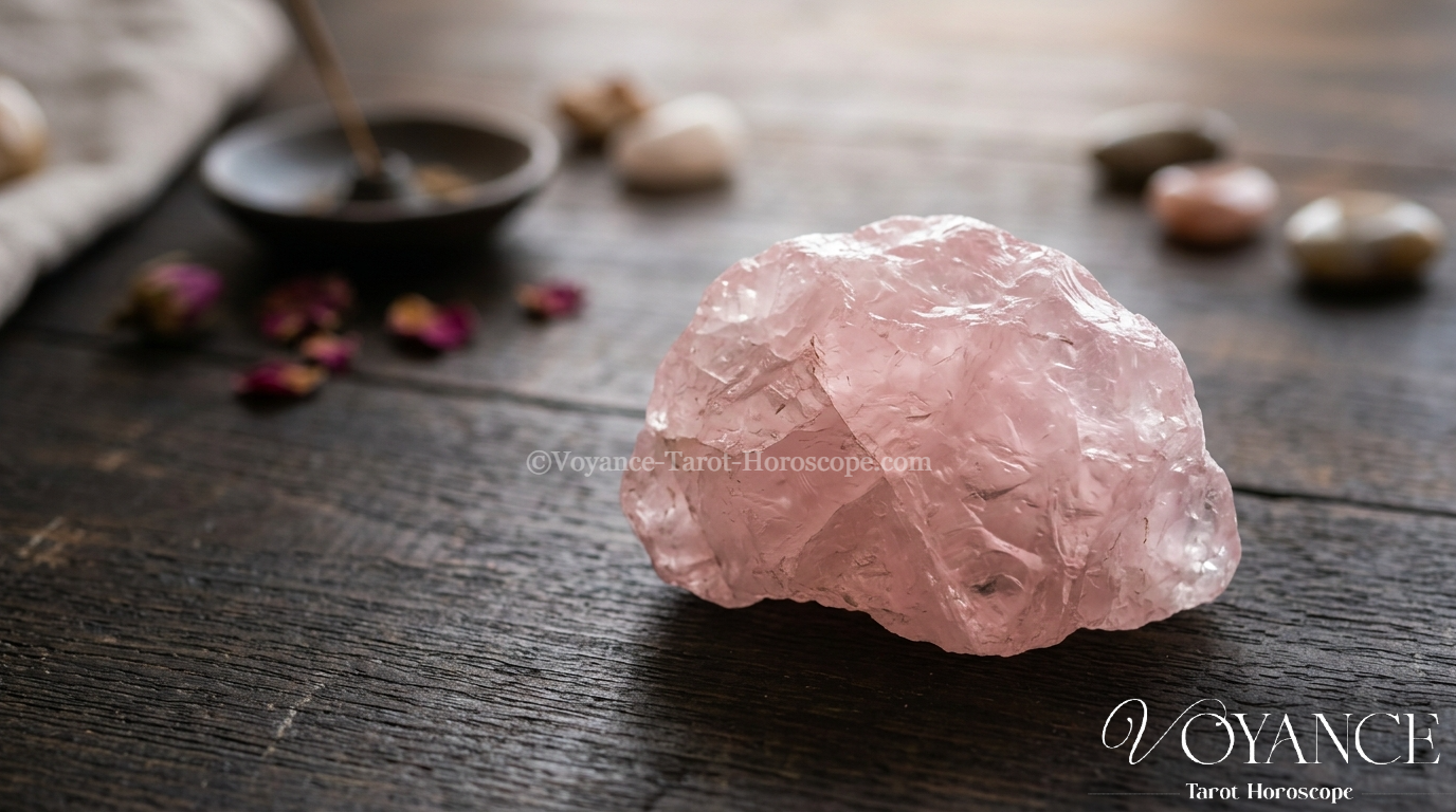 Blog de spiritualité 30 galet de quartz rose en forme de coeur, pierre de l'amour et de la douceur