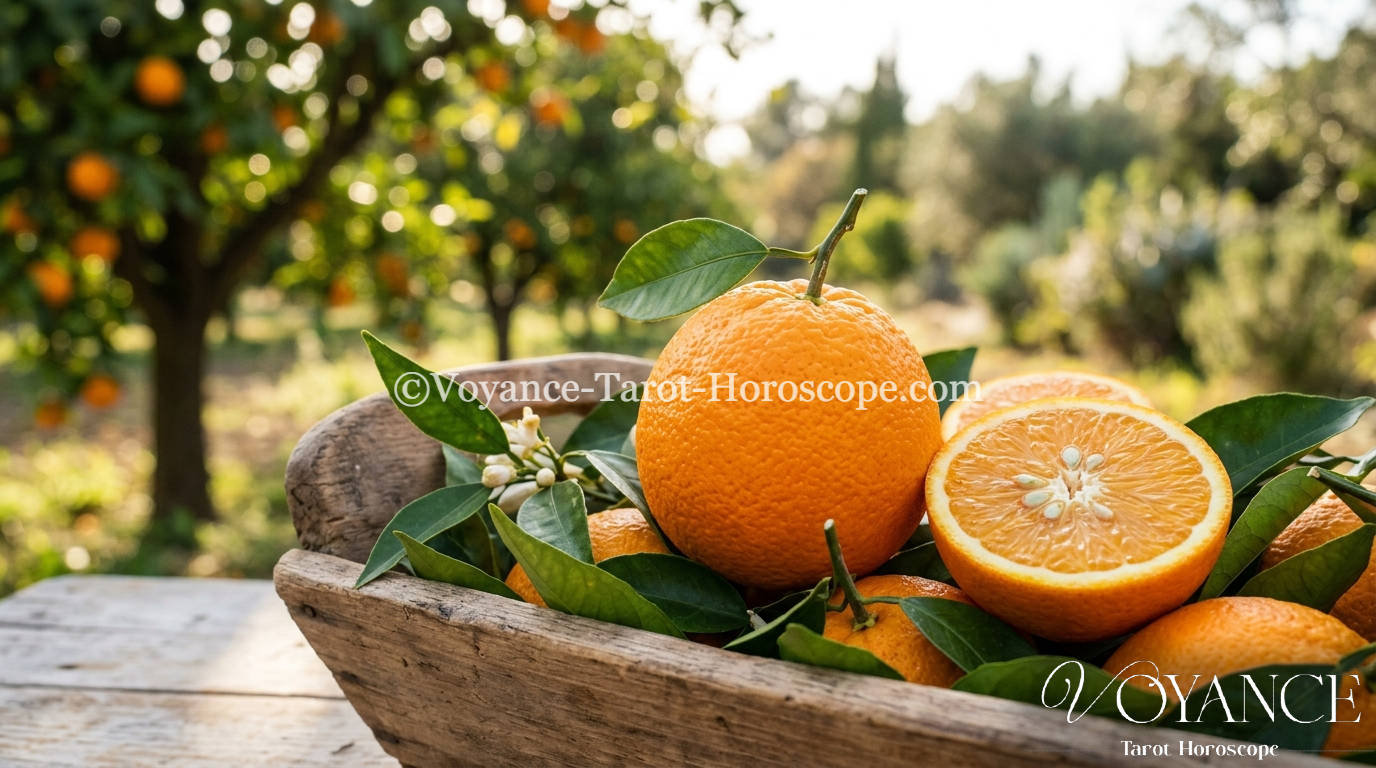 Blog de spiritualité 32 Les vertus ésotériques de l'orange : fruit solaire de la joie et de l'abondance, ses symboles, ses usages en magie verte et comment l'utiliser en rituel.